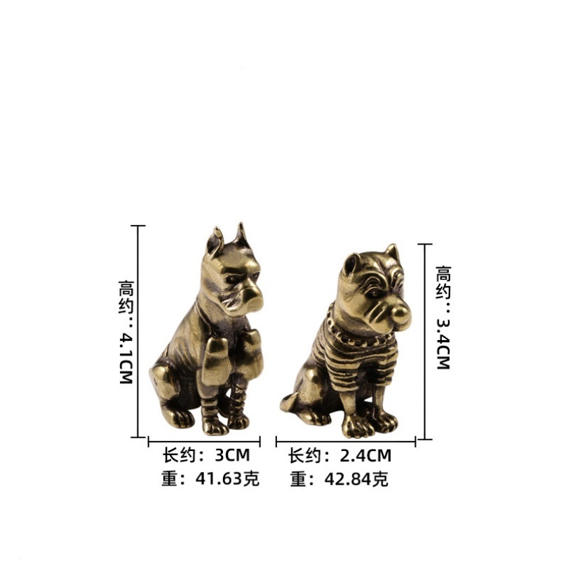 Vintage Solid Brass Pitbull Bu - Vintage Collectible Christmas Ornaments 评论和价格