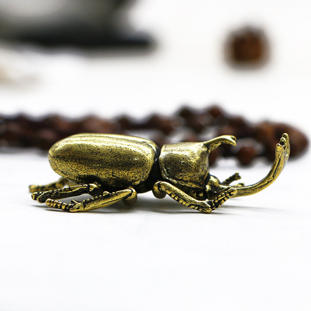 Vintage Brass Beetle Insect St - Vintage Collectible Christmas Ornaments 评论和价格