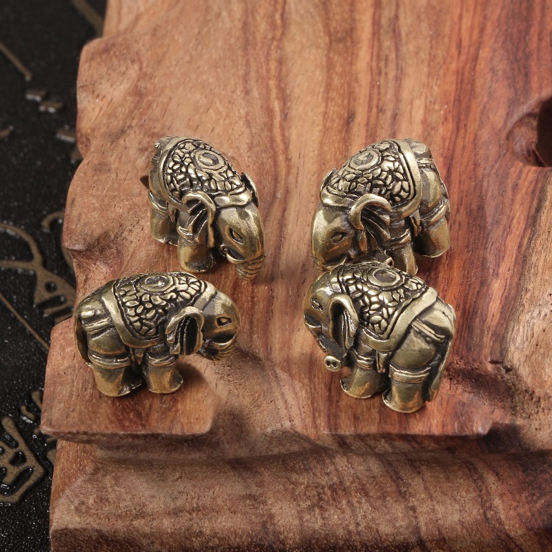 1 PC Cute Elephant Solid Brass - Vintage Collectible Christmas Ornaments 评论和价格