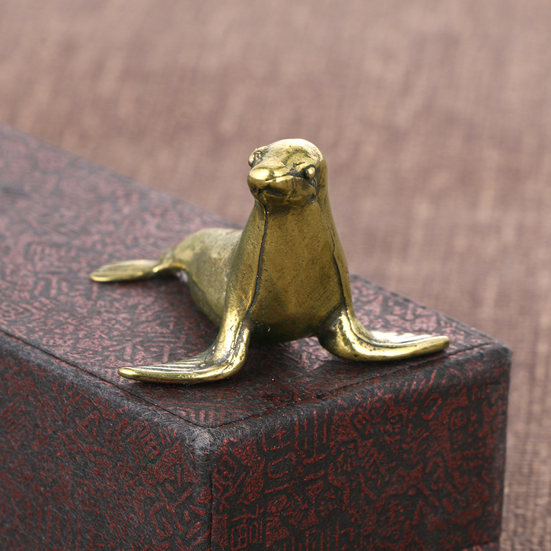 Brass Seal Desk Decoration Ani - Vintage Collectible Christmas Ornaments 评论和价格