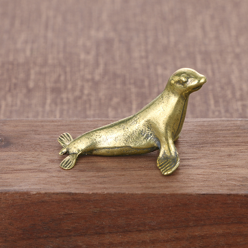 Brass Seal Desk Decoration Ani - Vintage Collectible Christmas Ornaments 评论和价格
