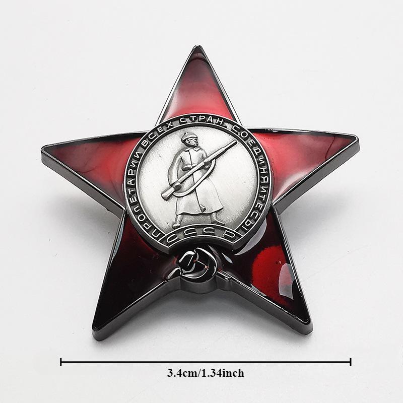 1Pc Red Star Badge Lapel Pins  - Vintage Collectible Classics 评论和价格