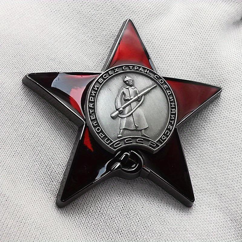1Pc Red Star Badge Lapel Pins  - Vintage Collectible Classics 评论和价格
